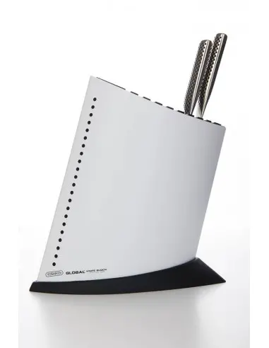 Bloc cu 9 cuțite în formă de navă cu pânze - alb | Global