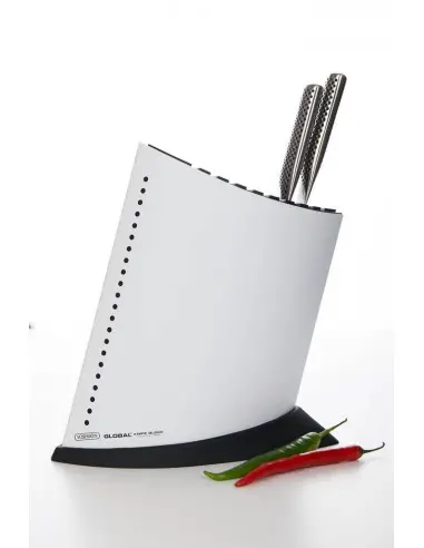 Bloc cu 9 cuțite în formă de navă cu pânze - alb | Global