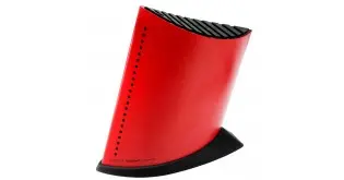 Bloc cu 9 cuțite în formă de navă cu pânze - roșu | Global