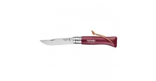 Cutit de buzunar N°08, inox, 8,5cm, "Colorama", Garnet - Opinel