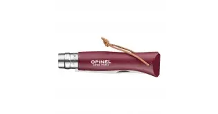 Cutit de buzunar N°08, inox, 8,5cm, "Colorama", Garnet - Opinel