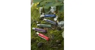 Cutit de buzunar N°08, inox, 8,5cm, "Colorama", Garnet - Opinel