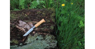 Cutit de buzunar N°08, inox, 8,5cm, "Tradition Luxe", Olive - Opinel