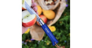 Cutit de buzunar N°08, cu teaca, inox, 8,5cm, "My first", Blue - Opinel