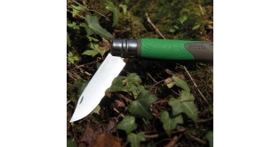 Cutit de buzunar N°12, cu extractor capuse, "Explore", Green - Opinel