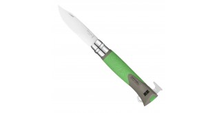 Cutit de buzunar N°12, cu extractor capuse, "Explore", Green - Opinel
