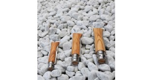 Cutit de buzunar N°09, inox, 9cm, "Tradition Luxe", Olive - Opinel