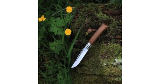 Cutit de buzunar N°09, inox, 9cm, "Tradition Luxe", Walnut - Opinel