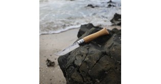 Cutit de buzunar N°09, inox, 9cm, "Tradition Luxe", Oak - Opinel