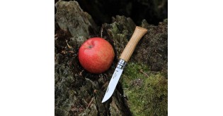 Cutit de buzunar N°09, inox, 9cm, "Tradition Luxe", Oak - Opinel