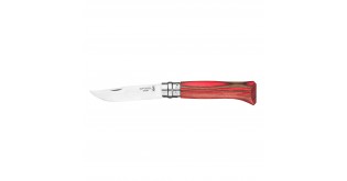 Cutit de buzunar N°08, inox, 8,5cm, "Tradition Luxe", Red Birch - Opinel