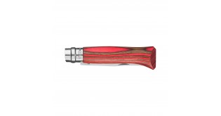 Cutit de buzunar N°08, inox, 8,5cm, "Tradition Luxe", Red Birch - Opinel
