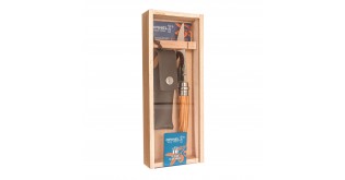 Cutit de buzunar N°10, cu teaca, inox, 10cm, "Effilé", Olive - Opinel
