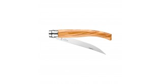 Cutit de buzunar N°10, cu teaca, inox, 10cm, "Effilé", Olive - Opinel