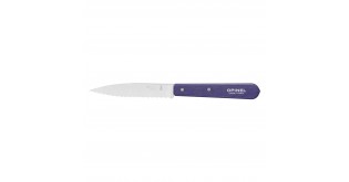 Cutit cu lama serata N°113, inox, 10cm, "Les Essentiels", Purple - Opinel