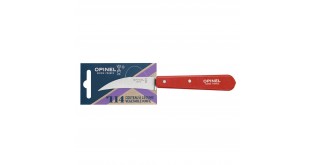 Cutit pentru decojit N°114, inox, 7cm, "Les Essentiels", Red - Opinel