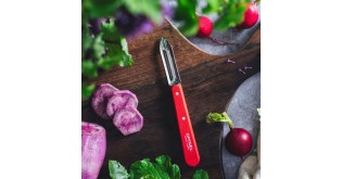 Decojitor N°115, inox, 6 cm, "Les Essentiels", Red - Opinel