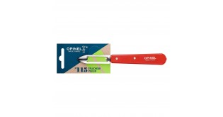 Decojitor N°115, inox, 6 cm, "Les Essentiels", Red - Opinel