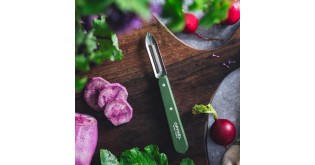Decojitor N°115, inox, 6 cm, "Les Essentiels", Green - Opinel
