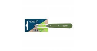 Decojitor N°115, inox, 6 cm, "Les Essentiels", Green - Opinel