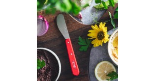 Cutit pentru unt N°117, inox, 6,5 cm, "Les Essentiels", Red - Opinel