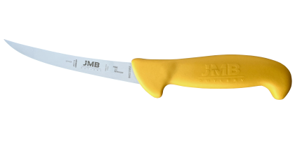 Cuțit de dezosat semiflexibil JMB BK02 150 SF, lamă semiflexibilă 15 cm, mâner galben