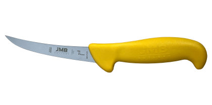 Cuțit de dezosat curbat JMB BK17 125, lamă rigidă 12,5 cm, mâner galben