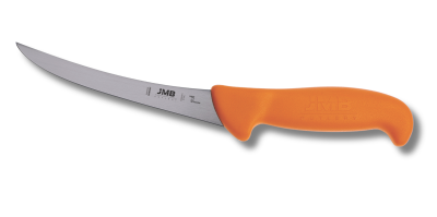 Cuțit de dezosat semiflexibil JMB BK02 150 SF, lamă semiflexibilă 15 cm, mâner portocaliu