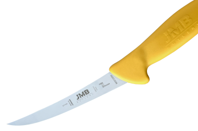 Cuțit de dezosat semiflexibil JMB BK02 150 SF, lamă semiflexibilă 15 cm, mâner galben