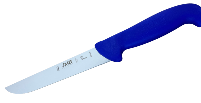Cuțit de măcelărie JMB BK05 175, lamă rigidă 17,5 cm, mâner albastru