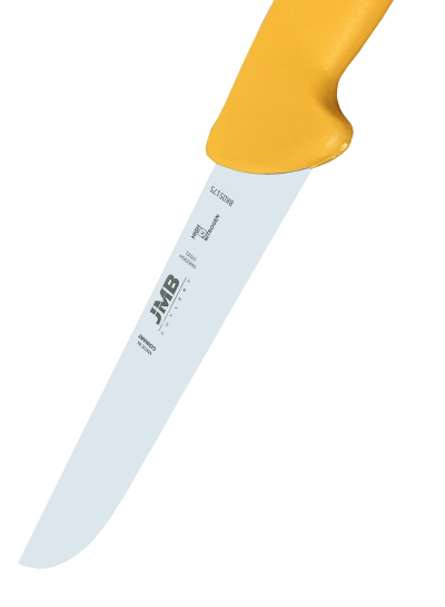 Cuțit de măcelărie JMB BK05 175, lamă rigidă 17,5 cm, mâner galben