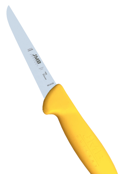Cuțit de dezosat JMB BK14 150, lamă rigidă 15 cm, mâner galben