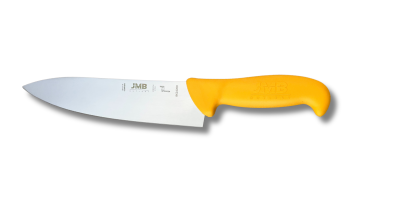 Cuțit de bucătar JMB BK24 200, lamă rigidă 20 cm, mâner galben