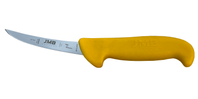 Cuțit de dezosat semiflexibil JMB BK61 100 SF, lamă semiflexibilă 10 cm, mâner galben